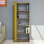Hanah Home Estantería Bohemia Nogal y Amarillo